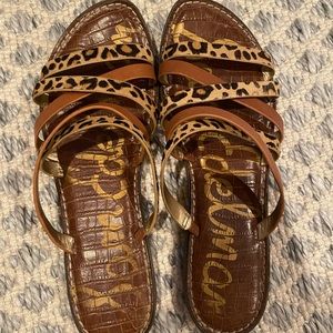Sam Edelman Leopard Sandals size 10